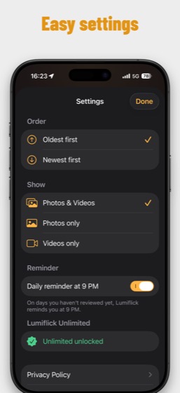 Lumiflick screenshot